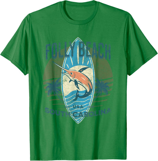 Folly Beach T-Shirt - T-Shirt | Irish Green