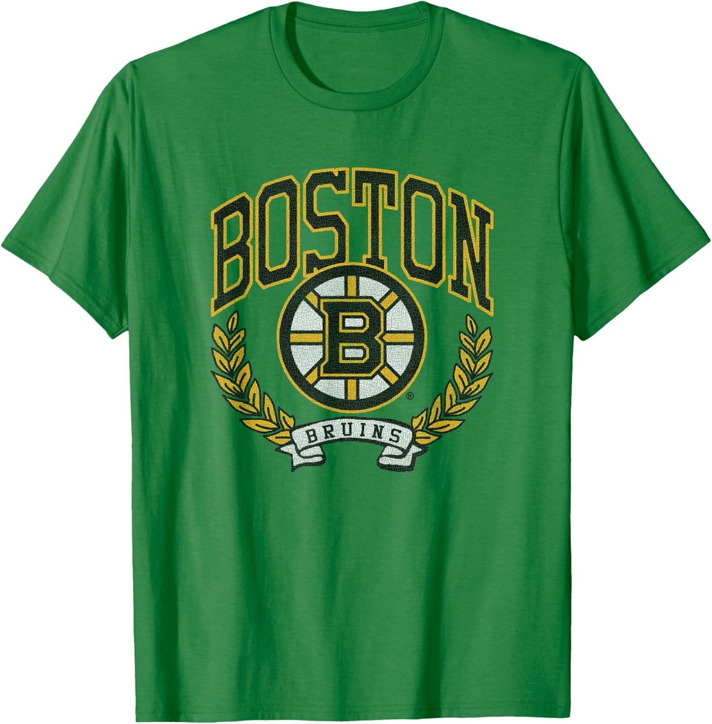 Boston Bruins Vintage Victory Gray Officially Licensed T-Shirt - T-Shirt | Irish Green