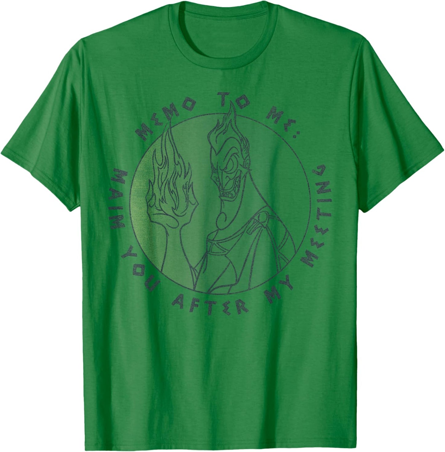 Disney Hercules Hades Memo to Me Maim You After My Meeting T-Shirt - T-Shirt | Irish Green