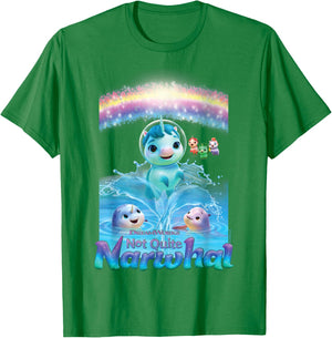 DreamWorks Not Quite Narwhal Jumping T-Shirt - T-Shirt | Irish Green