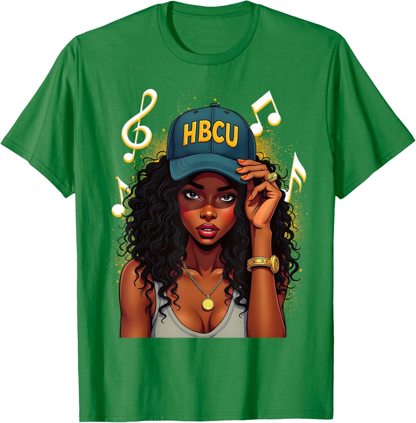 Black History Month HBCU Teacher Student Afro Women Girls T-Shirt - T-Shirt | Irish Green