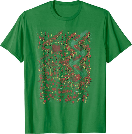 Where's Waldo North Pole Christmas Bottom Book Page T-Shirt - T-Shirt | Irish Green