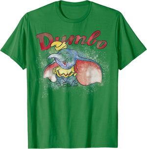 Disney Dumbo Watercolor Portrait T-Shirt - T-Shirt | Irish Green