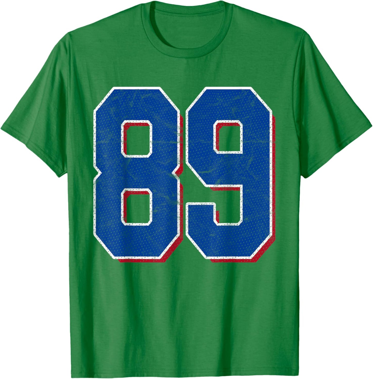 Number 89 Numbered Uniform Sports Team Jersey 89th Birthday T-Shirt - T-Shirt | Irish Green
