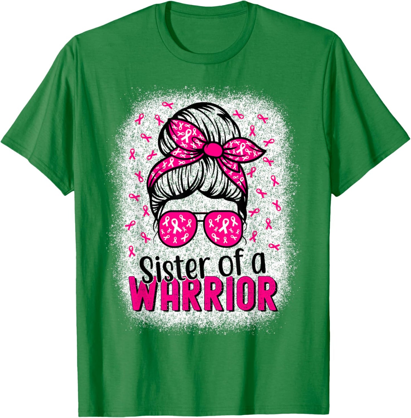 Sister Of A Warrior Breast Cancer Awareness Pink T-Shirt - T-Shirt | Irish Green