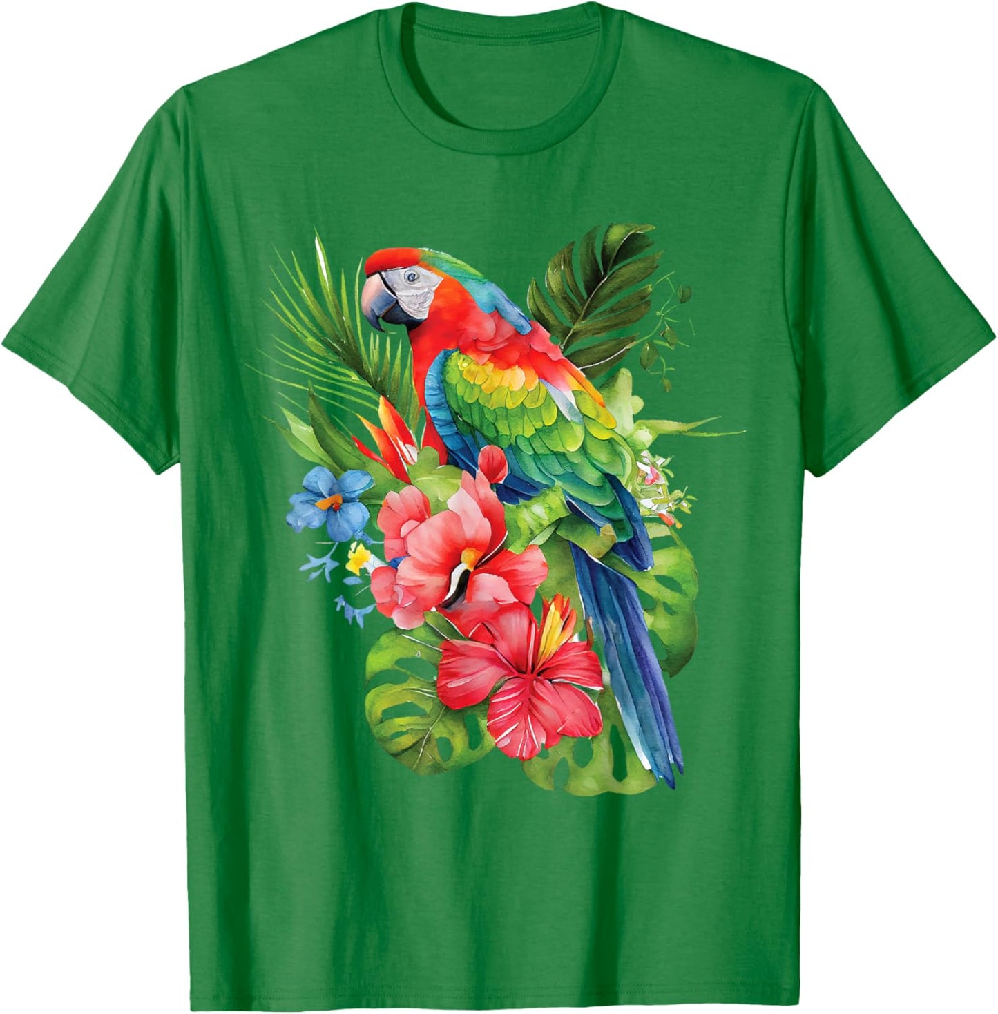 Tropical Parrot Exotic Jungle Bird Colorful Shirt T-Shirt - T-Shirt | Irish Green
