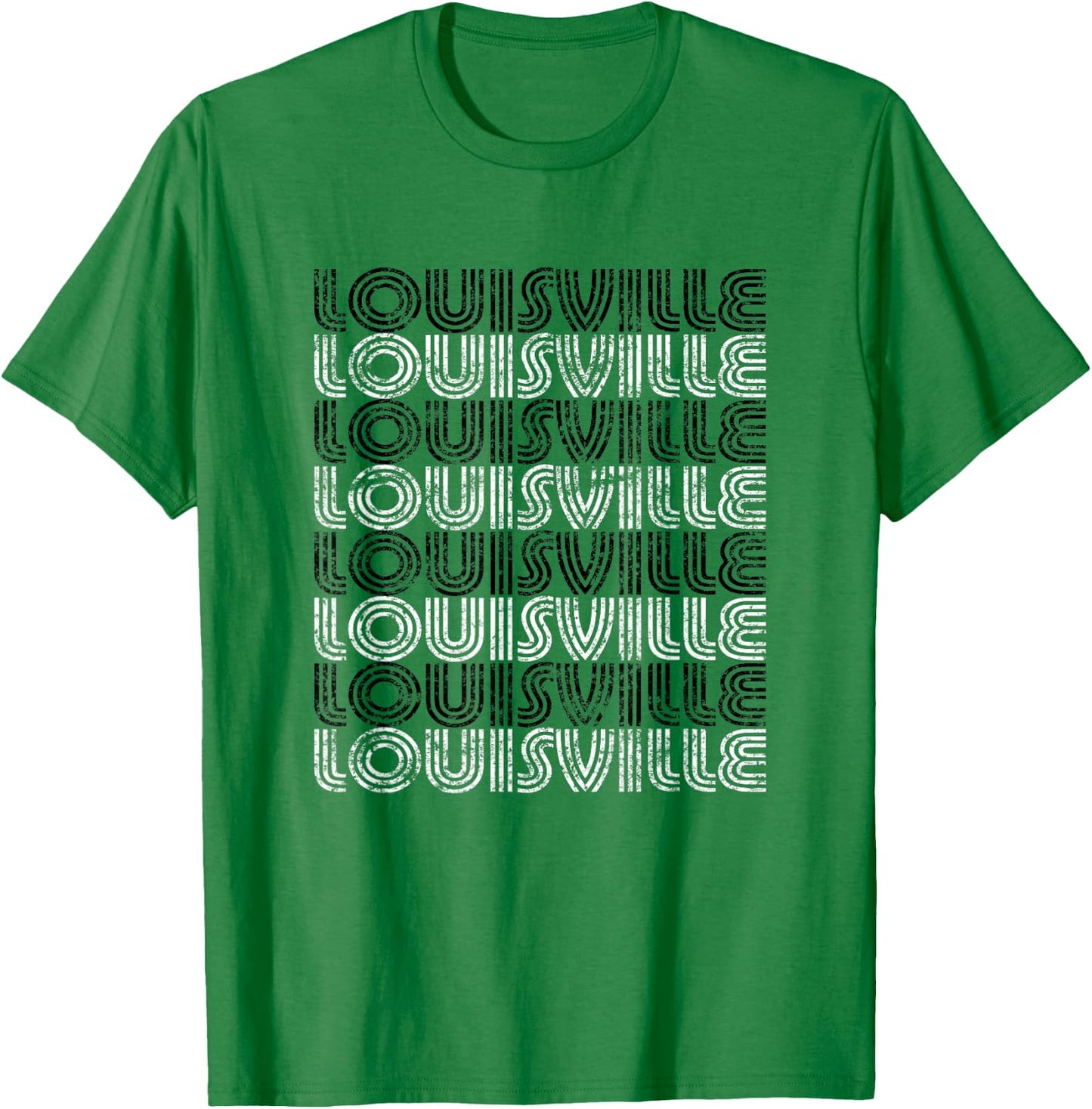 Louisville Kentucky Retro Vintage Weathered T-Shirt - T-Shirt | Irish Green