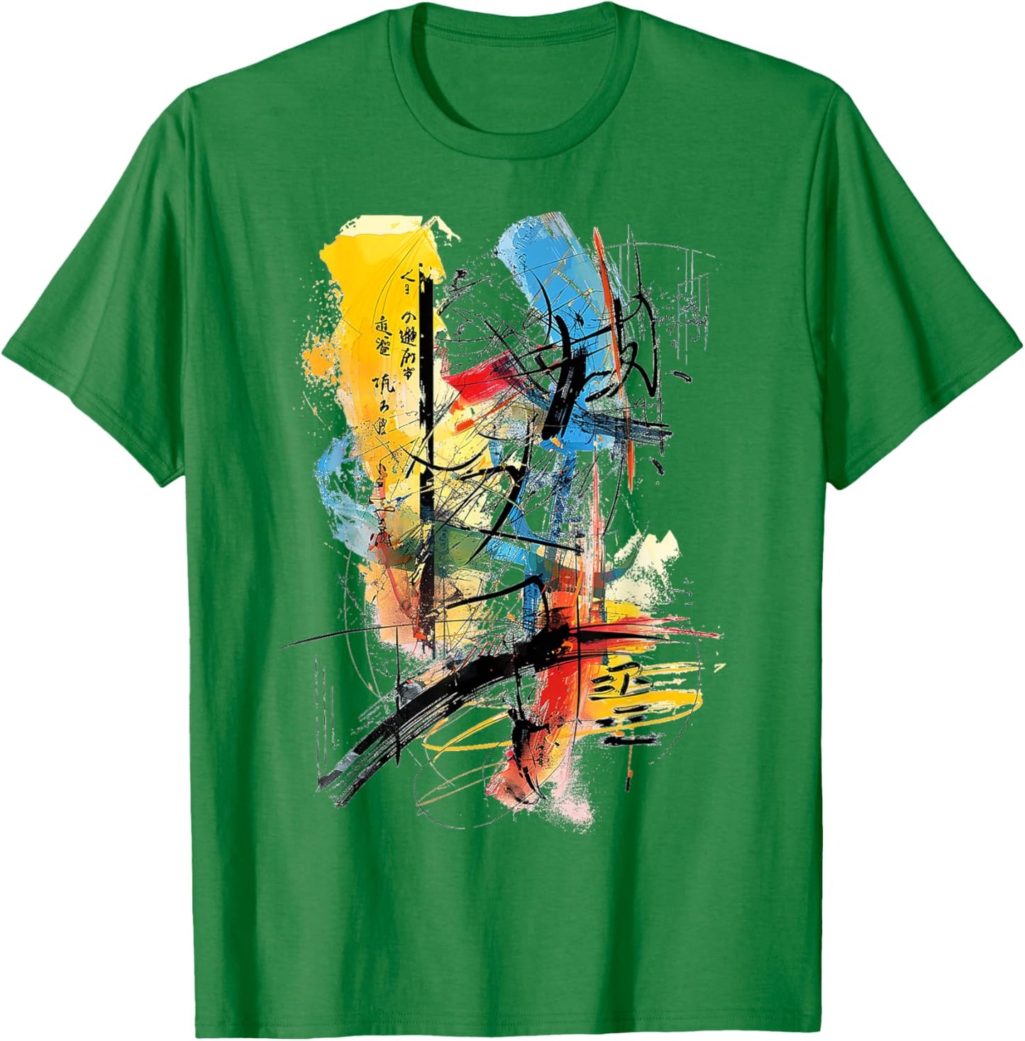 Art Colorful Drawing Abstract Painting Graphic Art T-Shirt - T-Shirt | Irish Green
