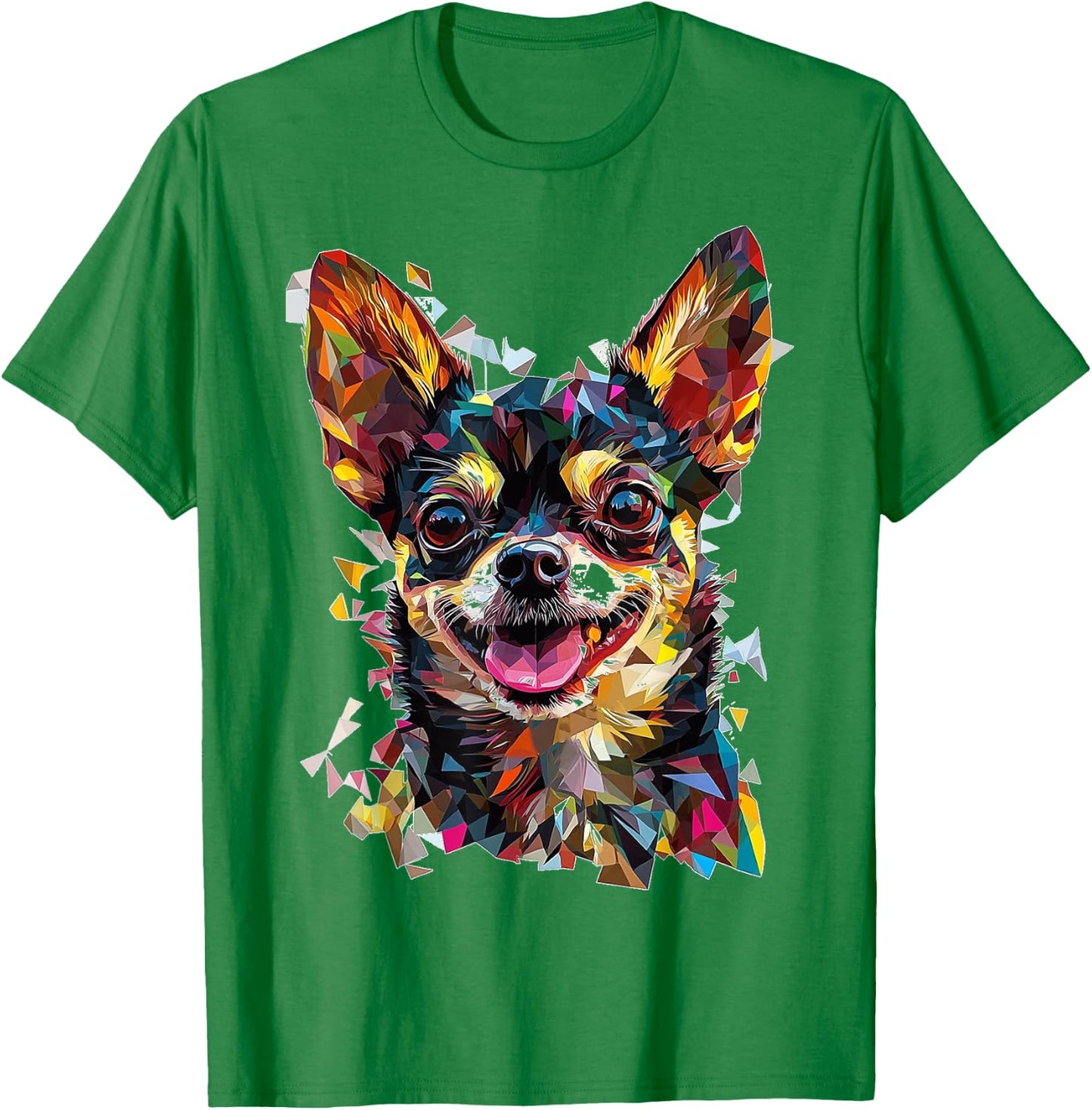 Chihuahua Dog Motif Pet Artwork Chihuahua Men Women Kids T-Shirt - T-Shirt | Irish Green