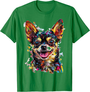 Chihuahua Dog Motif Pet Artwork Chihuahua Men Women Kids T-Shirt - T-Shirt | Irish Green