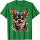 Chihuahua Dog Motif Pet Artwork Chihuahua Men Women Kids T-Shirt - T-Shirt | Irish Green