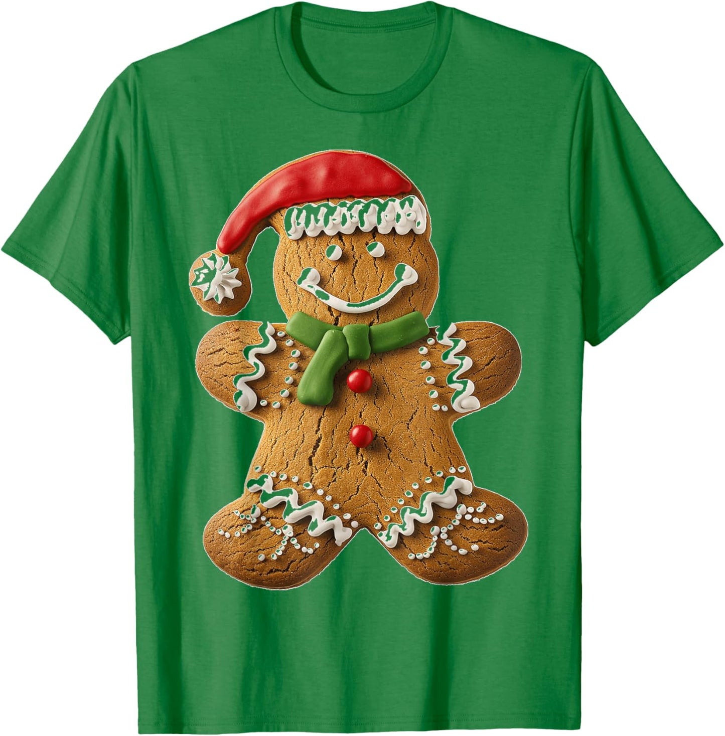 Gingerbread Christmas Graphic X-Mas Art Family Gingerbread T-Shirt - T-Shirt | Irish Green