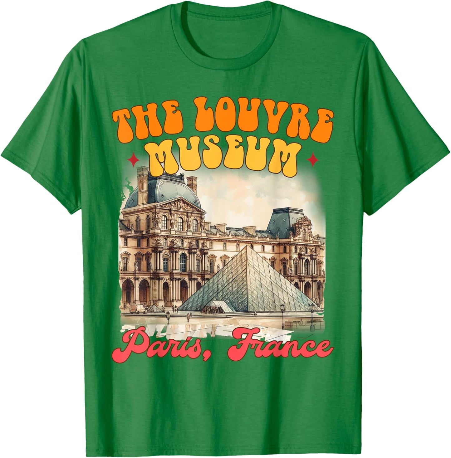 Paris Travel France Trip Vacation The Louvre Museum Paris T-Shirt - T-Shirt | Irish Green