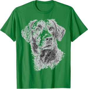 Chesapeake Bay Retriever Dog Motif Pet Artwork T-Shirt - T-Shirt | Irish Green