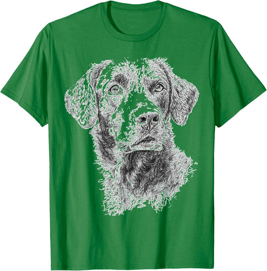 Chesapeake Bay Retriever Dog Motif Pet Artwork T-Shirt - T-Shirt | Irish Green