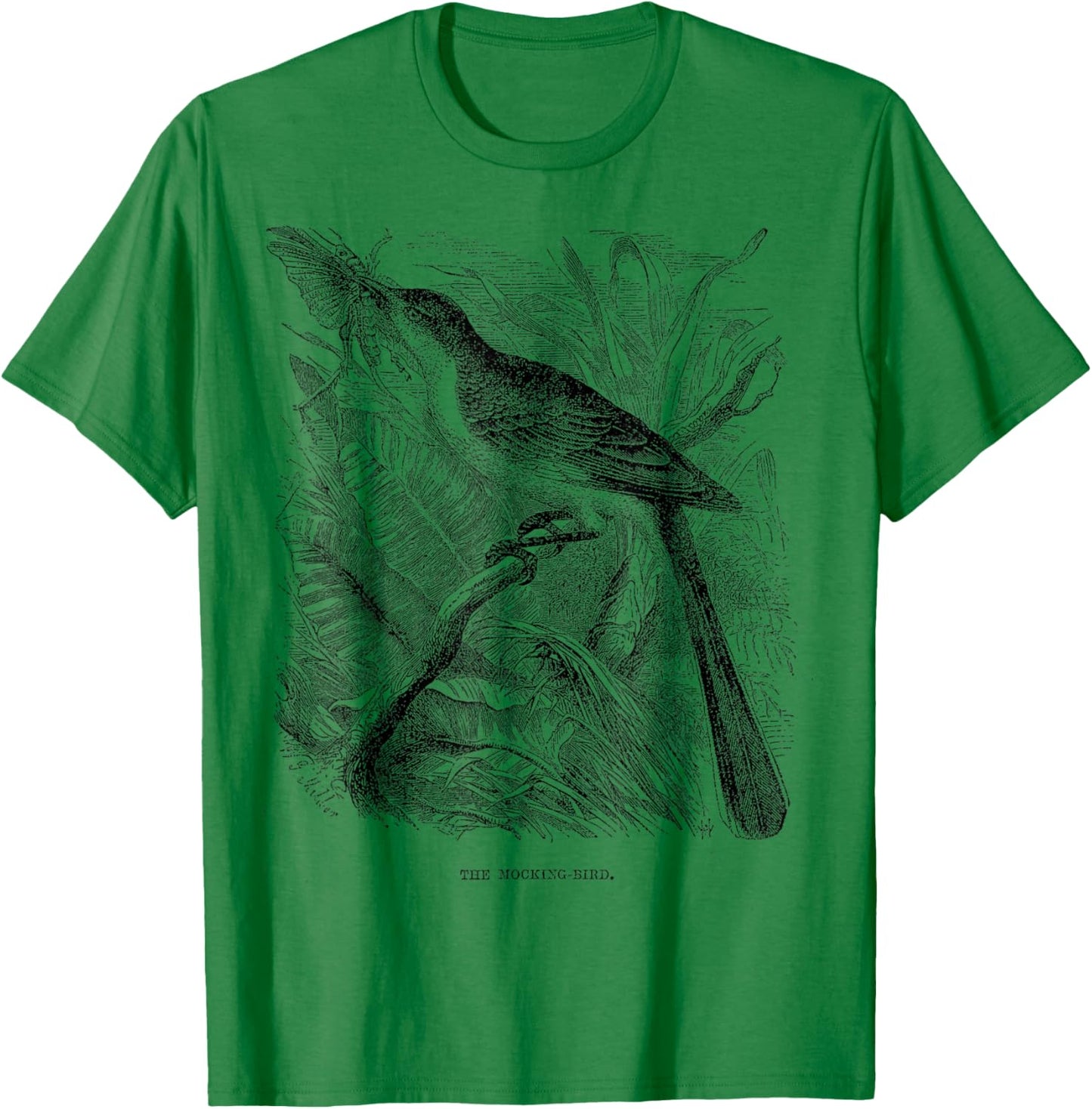 Mockingbird bird Texas Vintage Mockingbird bird Texas T-Shirt - T-Shirt | Irish Green