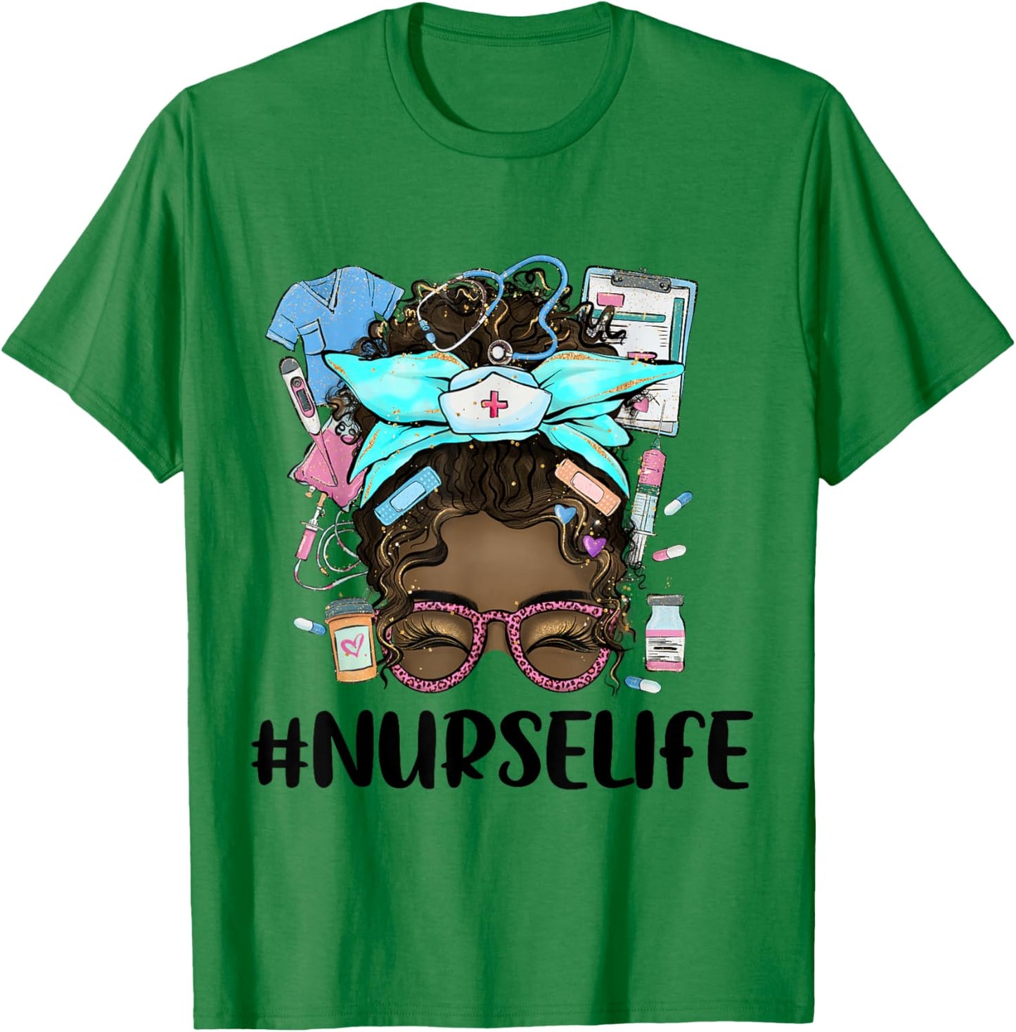 Black Nurse Life Proud Black Nurse Melanin Nurse T-Shirt - T-Shirt | Irish Green
