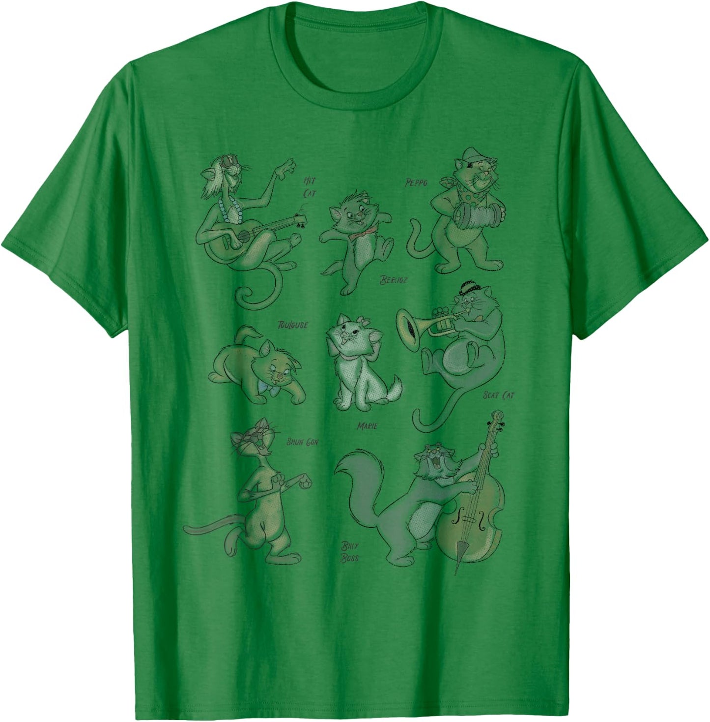 Disney The Aristocats All The Cats T-Shirt - T-Shirt | Irish Green