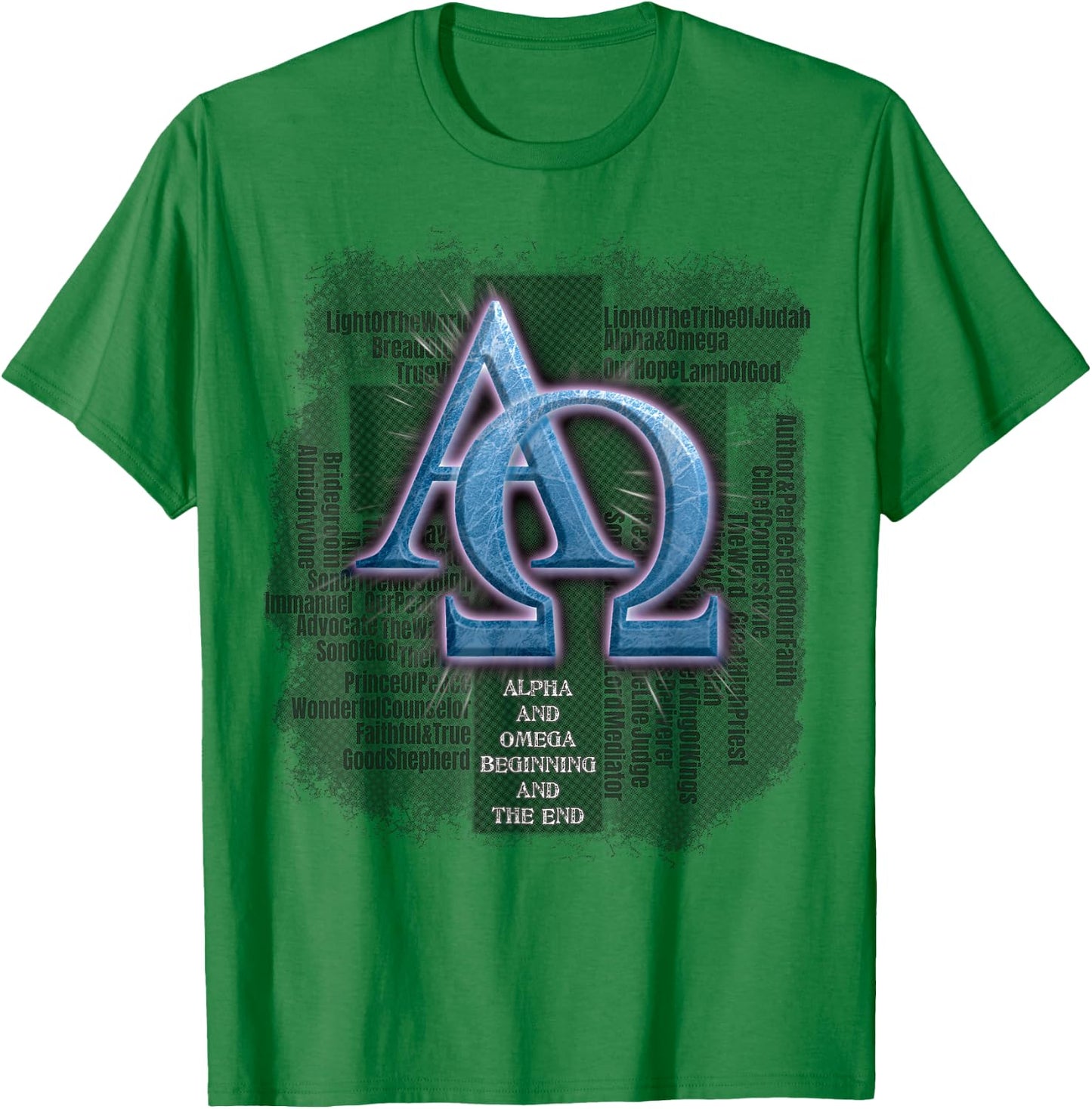 Jesus - Alpha and Omega T-Shirt - T-Shirt | Irish Green