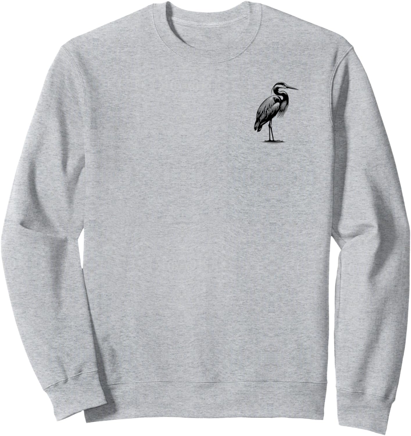 Heron Dad Mom Lover - Monochromatic Heron Sweatshirt - Sweatshirt | Ash