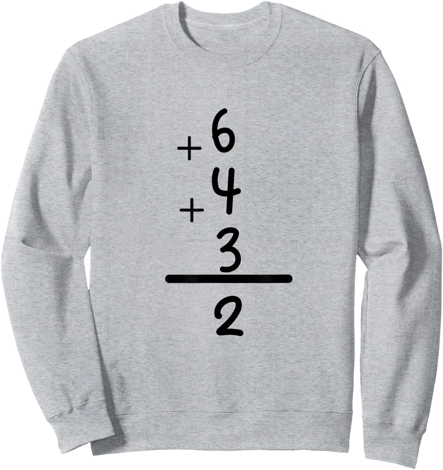 Hit It Out of the Park with Our 6+4+3=2 Baseball Double Play Sweatshirt - Sweatshirt | Ash