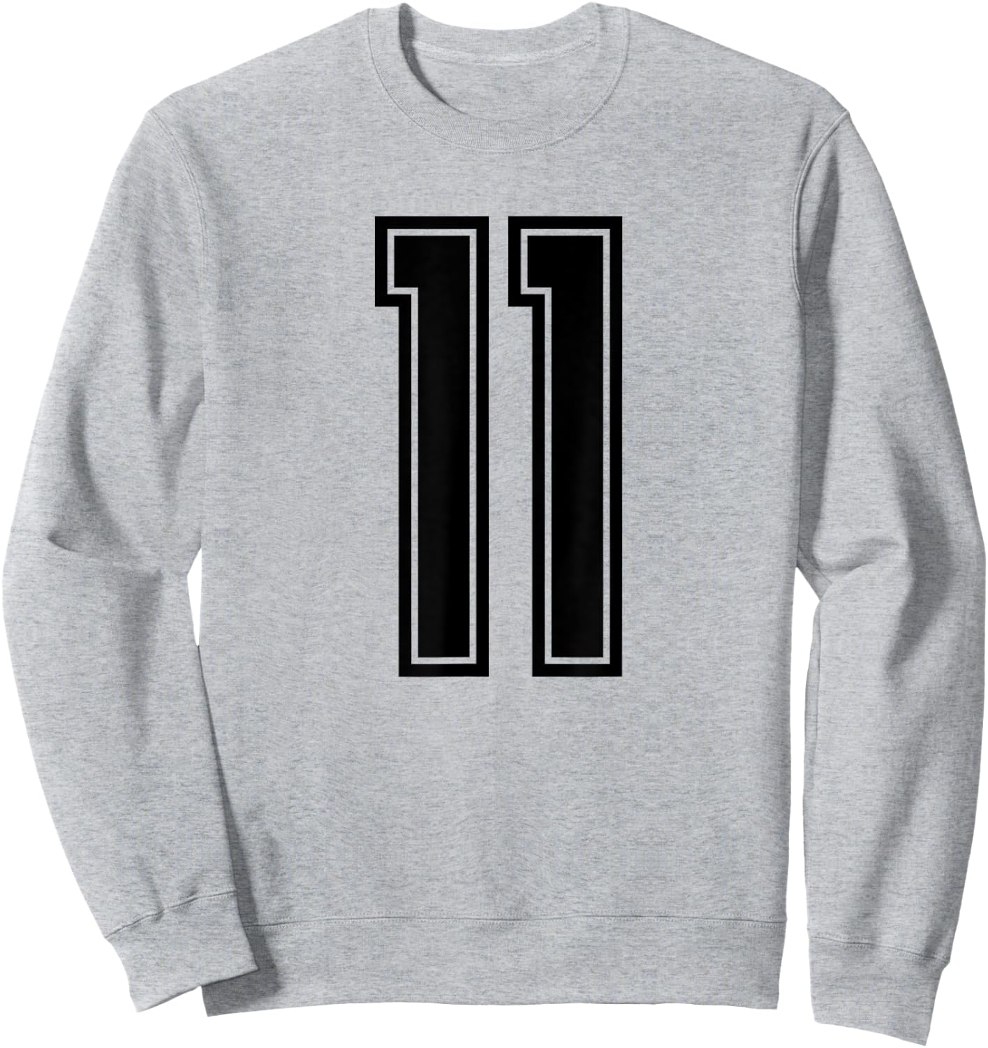 Number #11 Black Sport Varsity Number 11 Sweatshirt - Sweatshirt | Ash