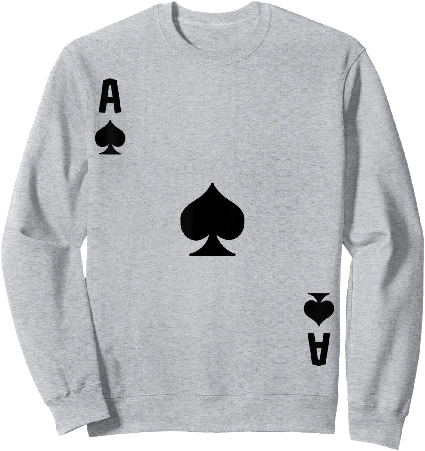Ace of Spades Cards Deck Halloween Costume Sweatshirt - Sweatshirt | Ash