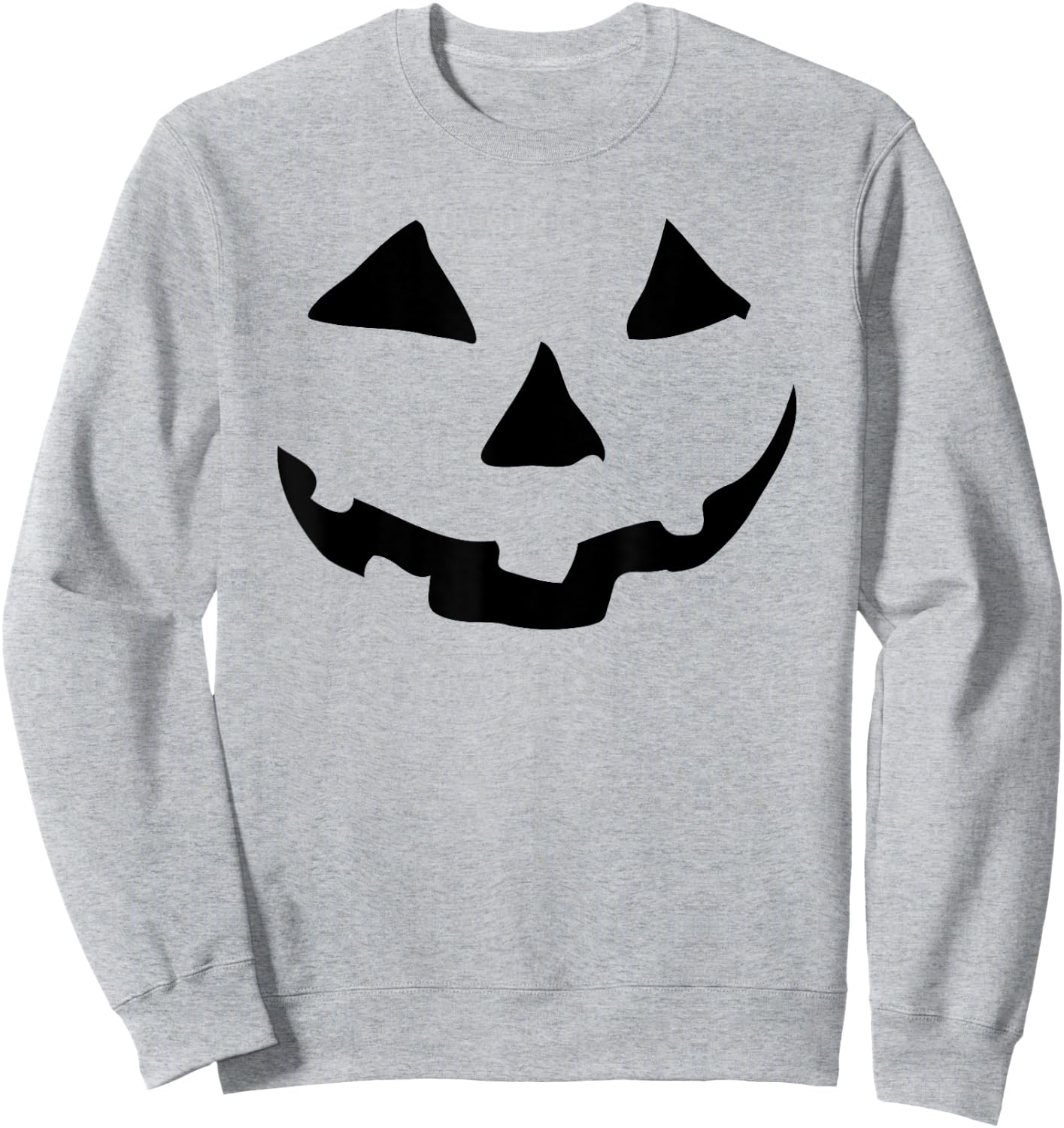 Halloween Jack O Lantern Pumpkin Face Sweatshirt - Sweatshirt | Ash