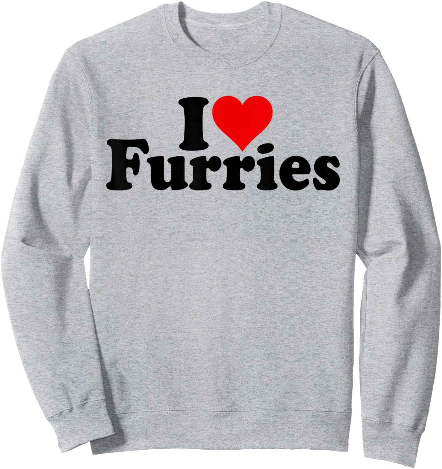 I Love Heart Furries Furry Fandom Cosplay Fursuit Sweatshirt - Sweatshirt | Ash