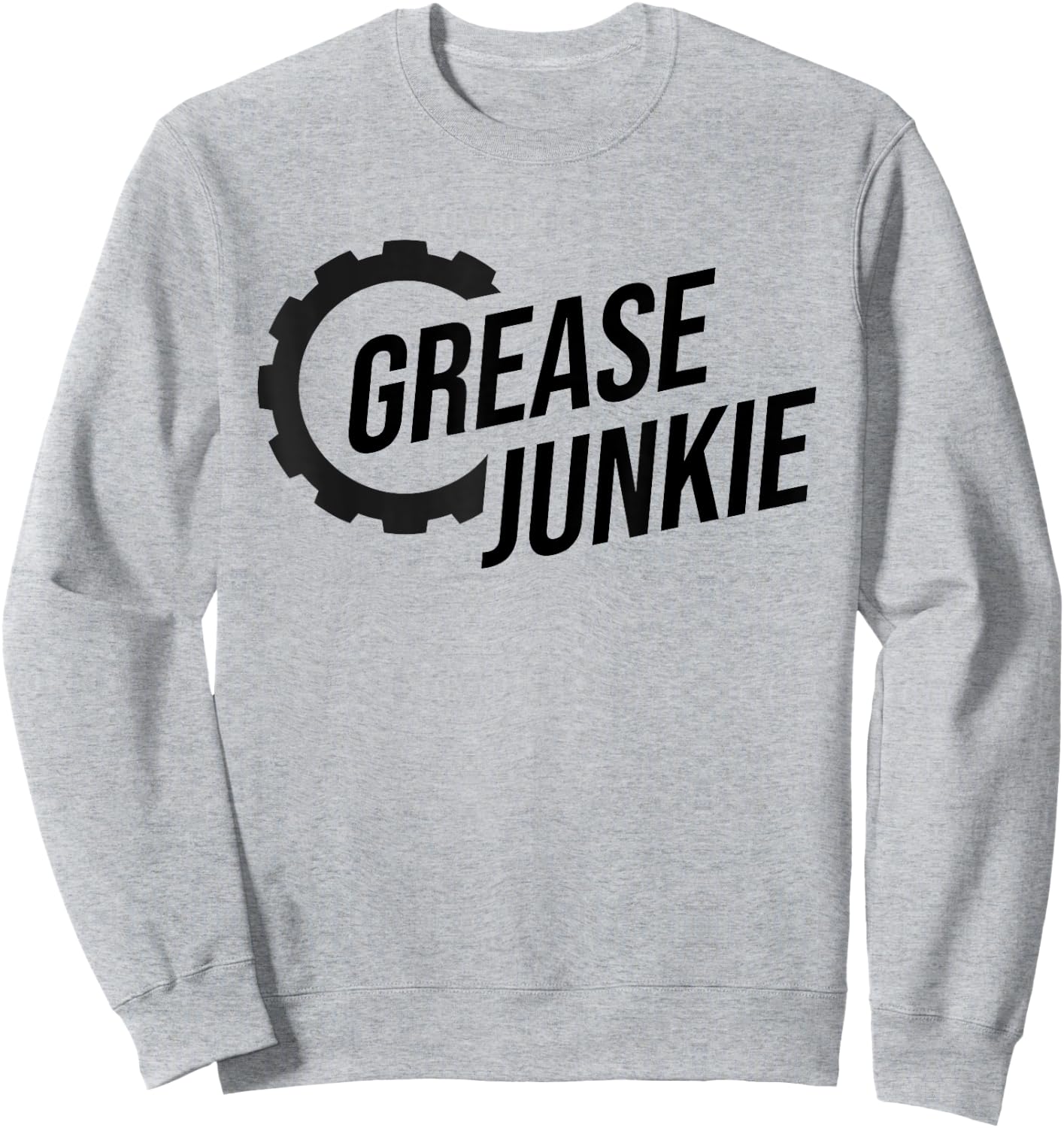 Grease Junkie Monkey Mechanic Tech Garage Repair Engines Sweatshirt - Sweatshirt | Ash