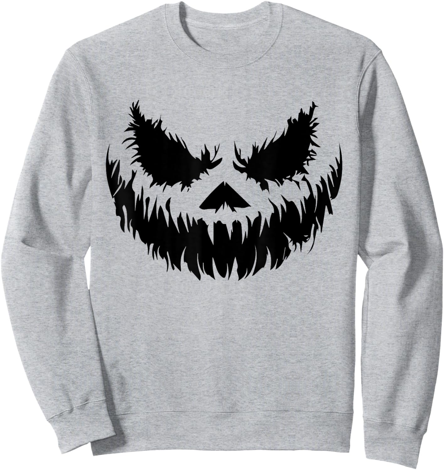 Spooky Halloween Pumpkin Jack o Latern Smile Sweatshirt - Sweatshirt | Ash