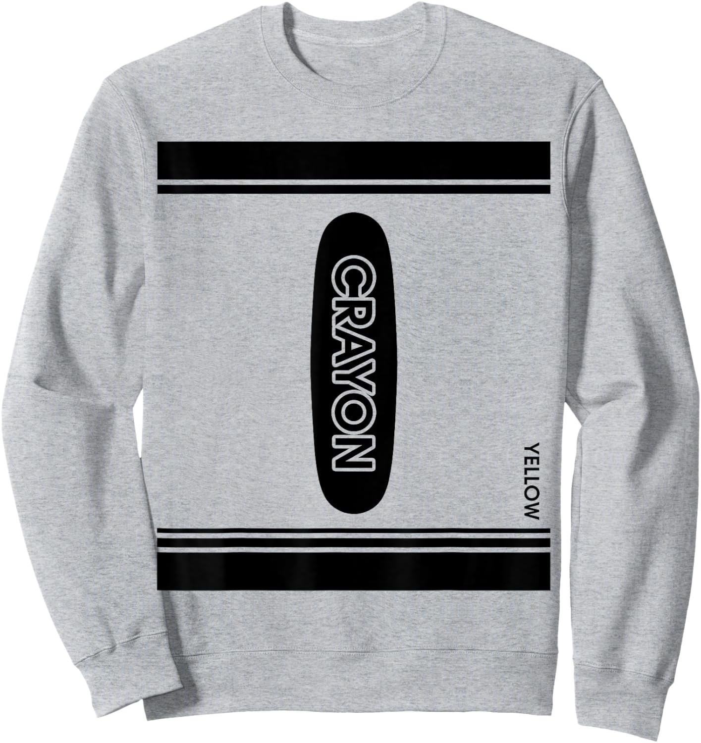 Yellow Crayon Box Halloween Costume Couple Group Gift Sweatshirt - Sweatshirt | Ash