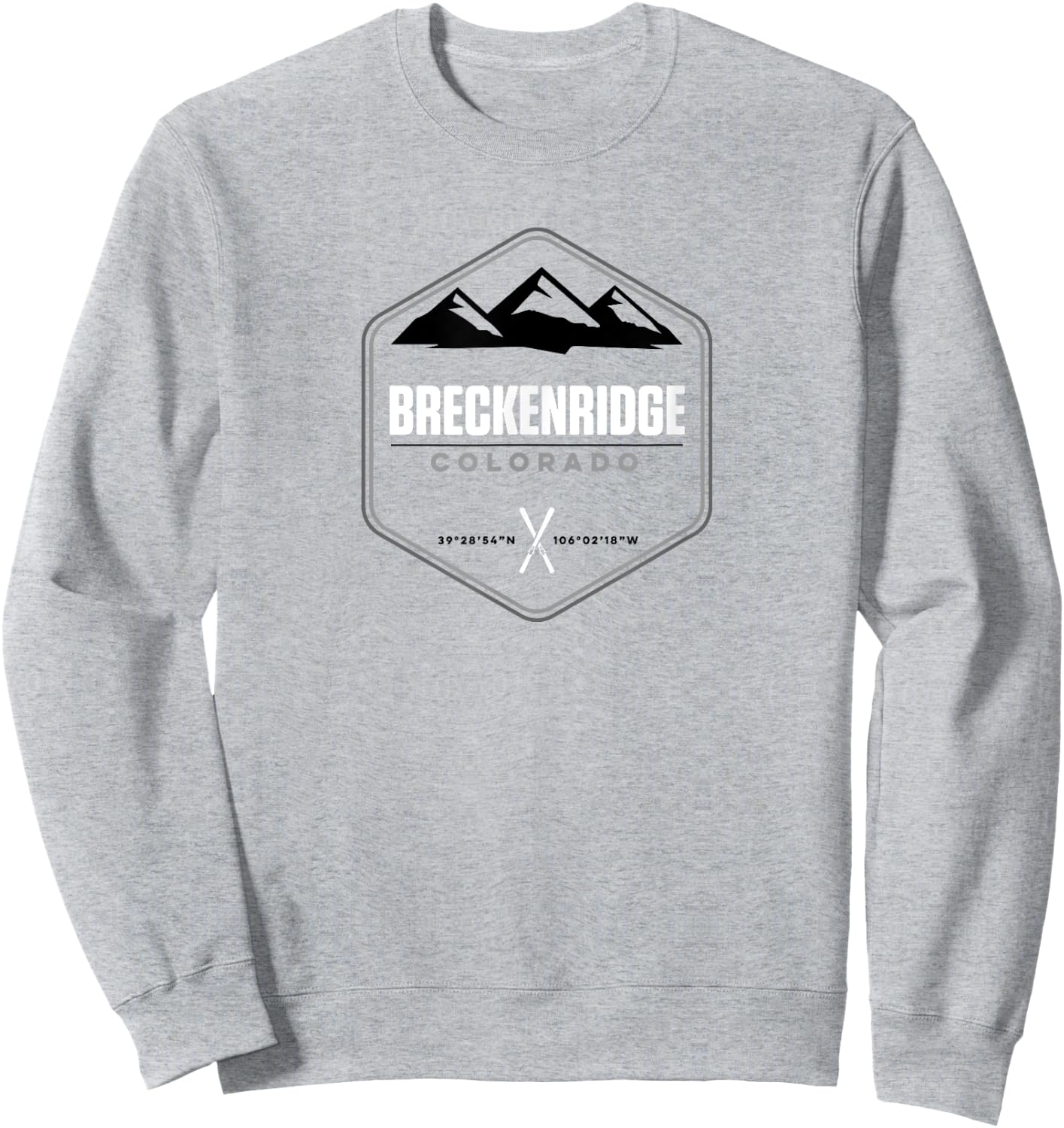 Breckenridge Colorado Skiing T Shirt Sweatshirt - Sweatshirt | Ash