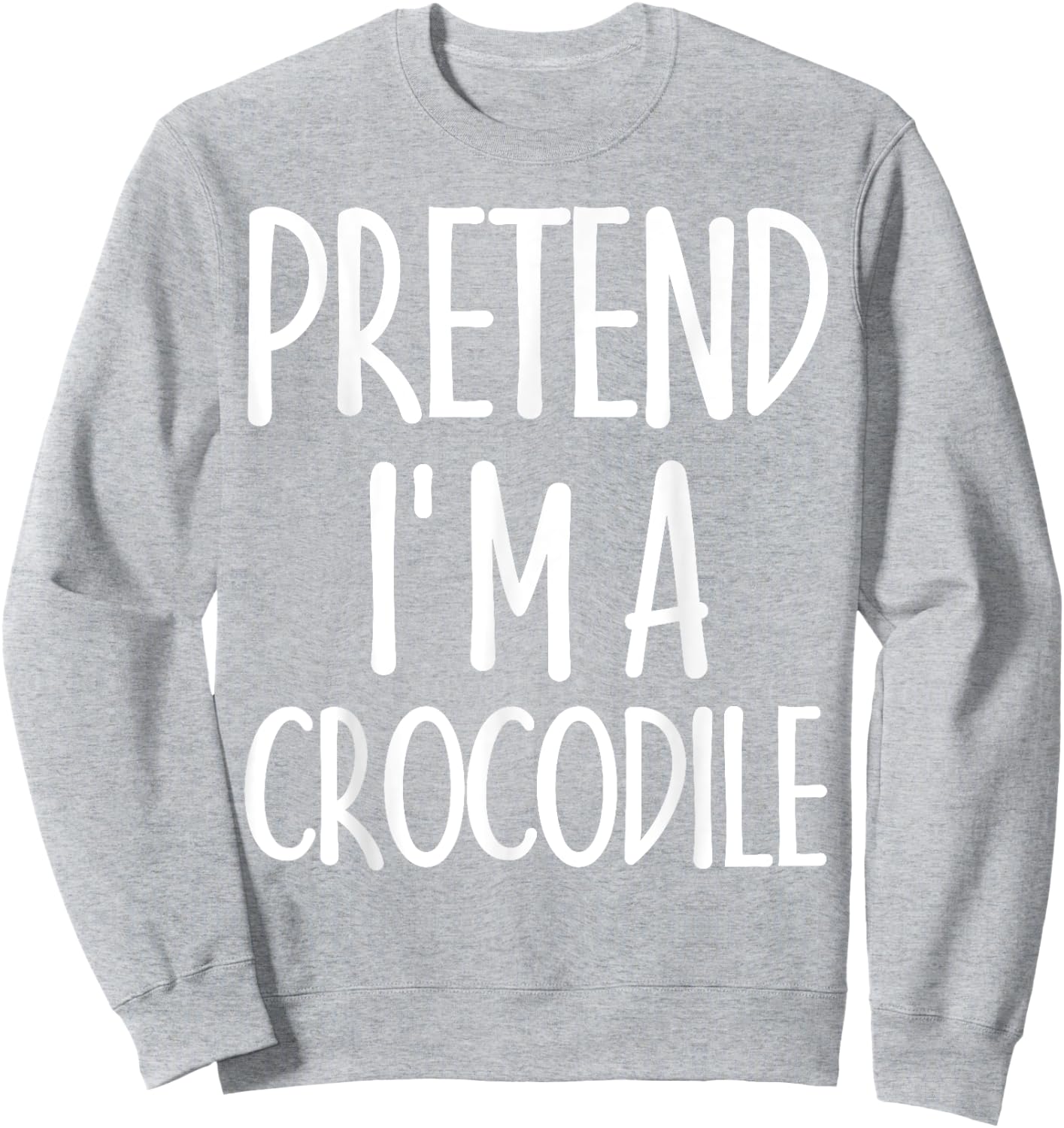 Easy Pretend I'm Crocodile Costume Gift Halloween Alligator Sweatshirt - Sweatshirt | Ash
