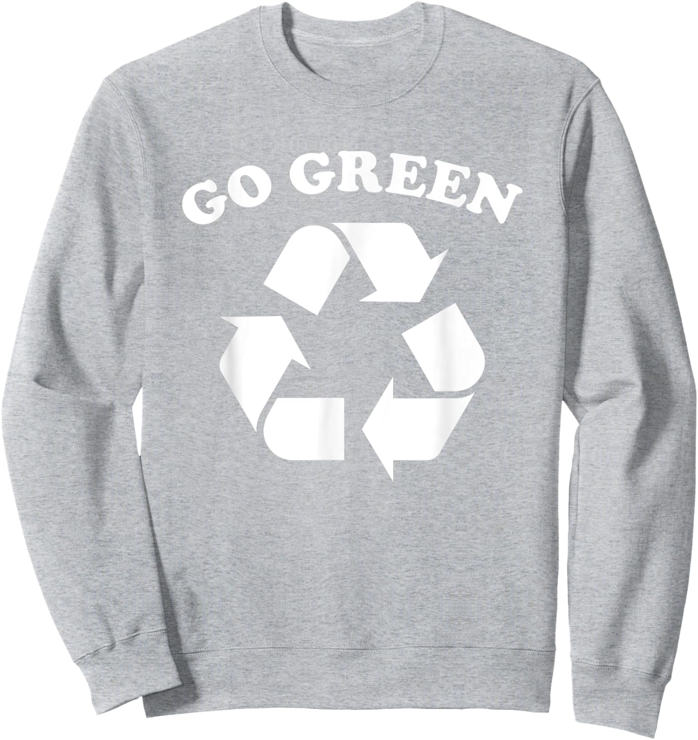 Go Green Recycling Recycle Sweatshirt - Sweatshirt | Ash