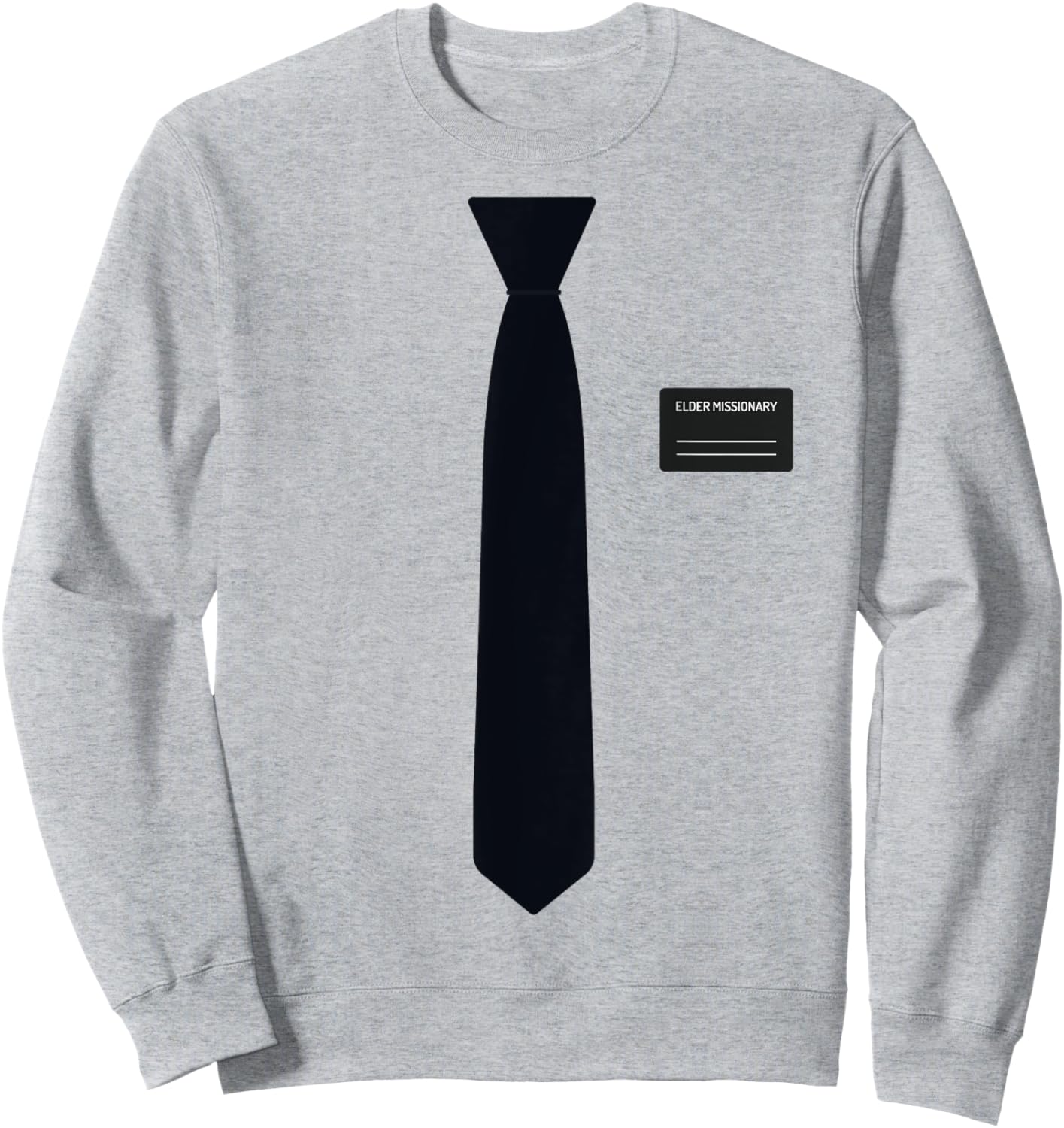 Funny Mormon Missionary Costume LDS Elder Tie Sweatshirt - Sweatshirt | Ash