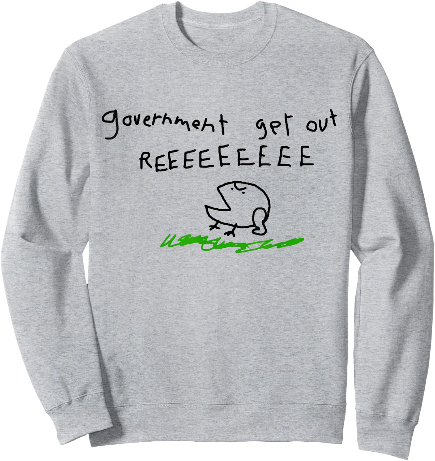 GADSDEN FROG - Don't Tread PLZ REEEEEE Flag USA Meme Shirt Sweatshirt - Sweatshirt | Ash