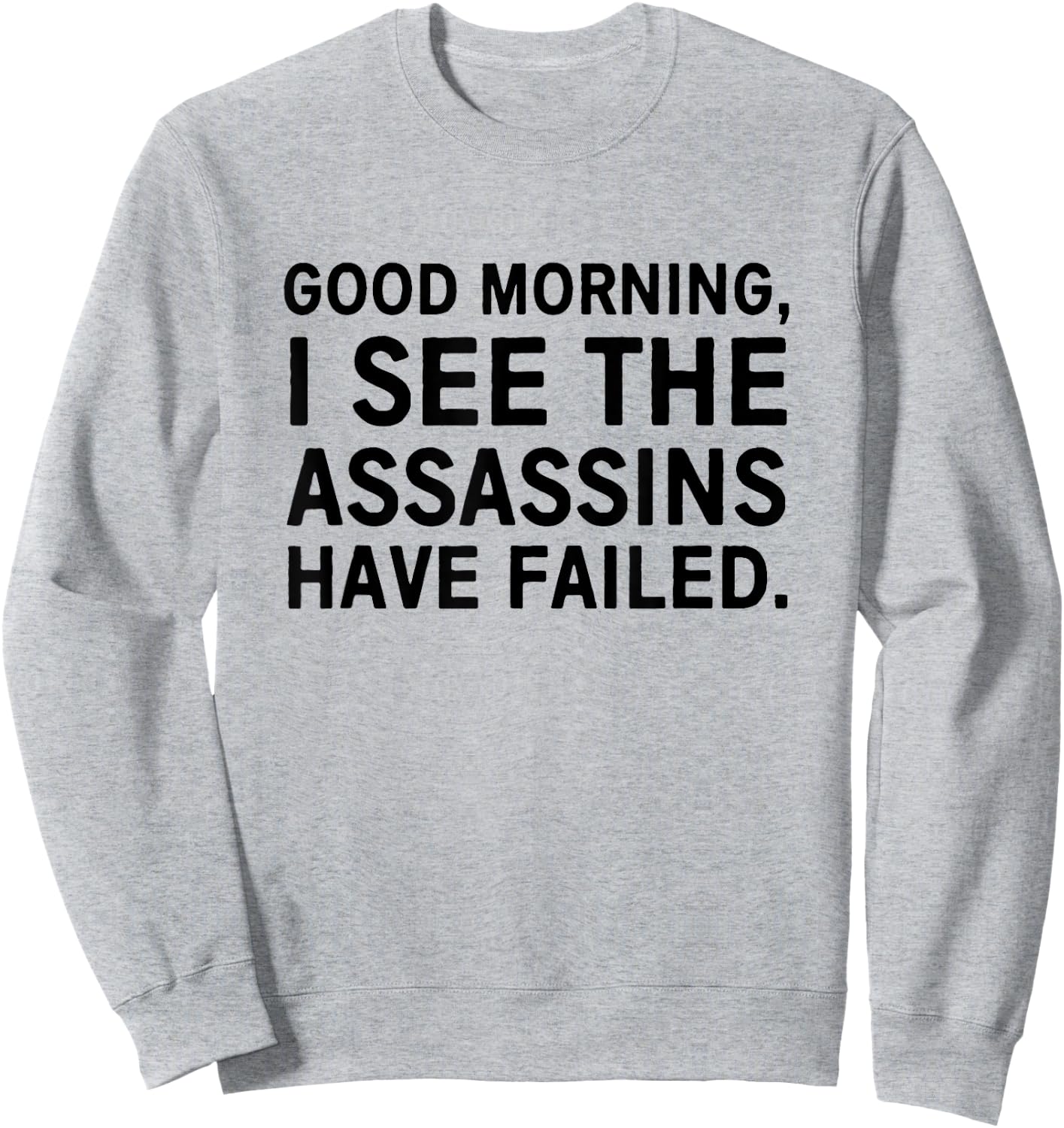 Good morning I see the assassins have failed Sweatshirt - Sweatshirt | Ash