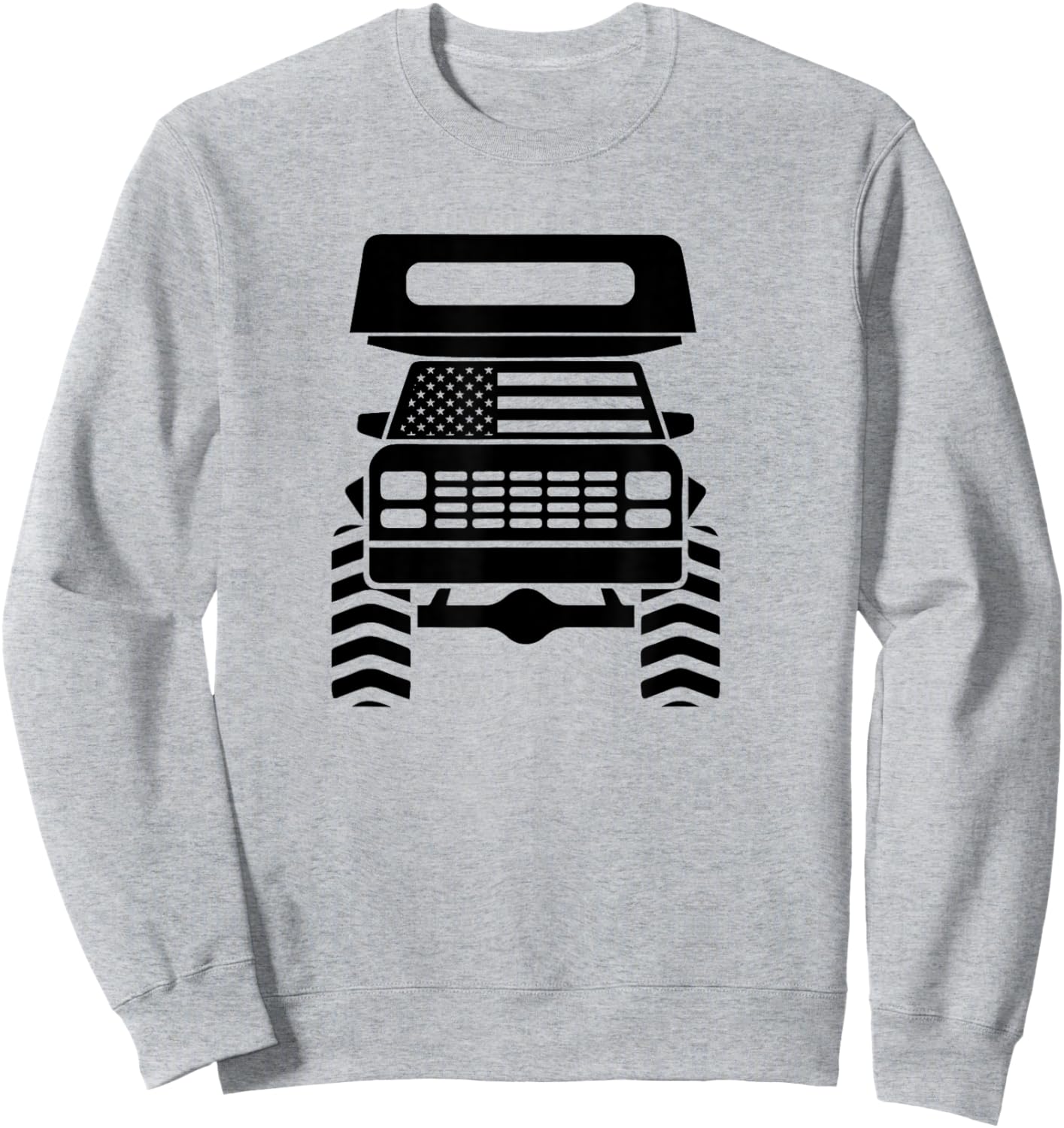 Truck Camper Slide-in Cabover Pickup Flatbed Camper RV Sweatshirt - Sweatshirt | Ash
