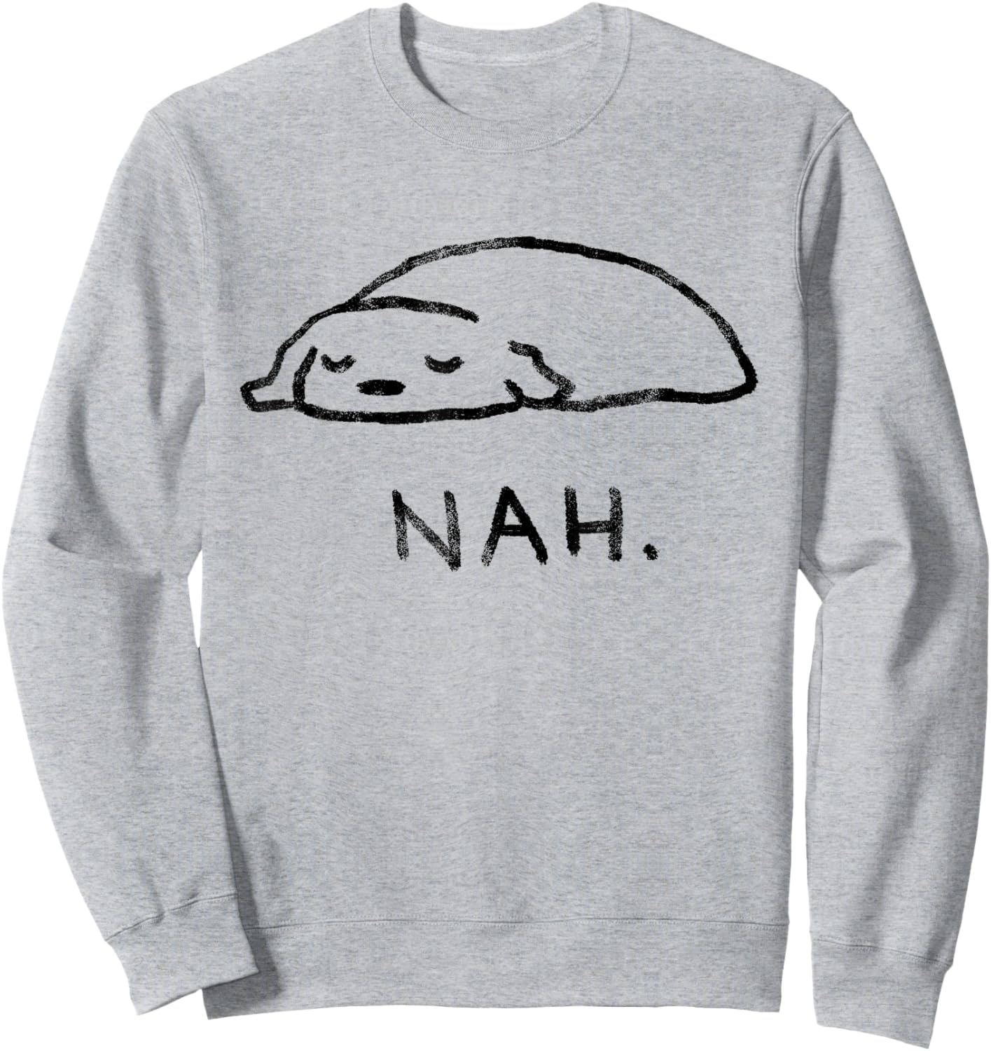 Threadless Fox Shiver Nah. Graphic Sweatshirt - Sweatshirt | Ash