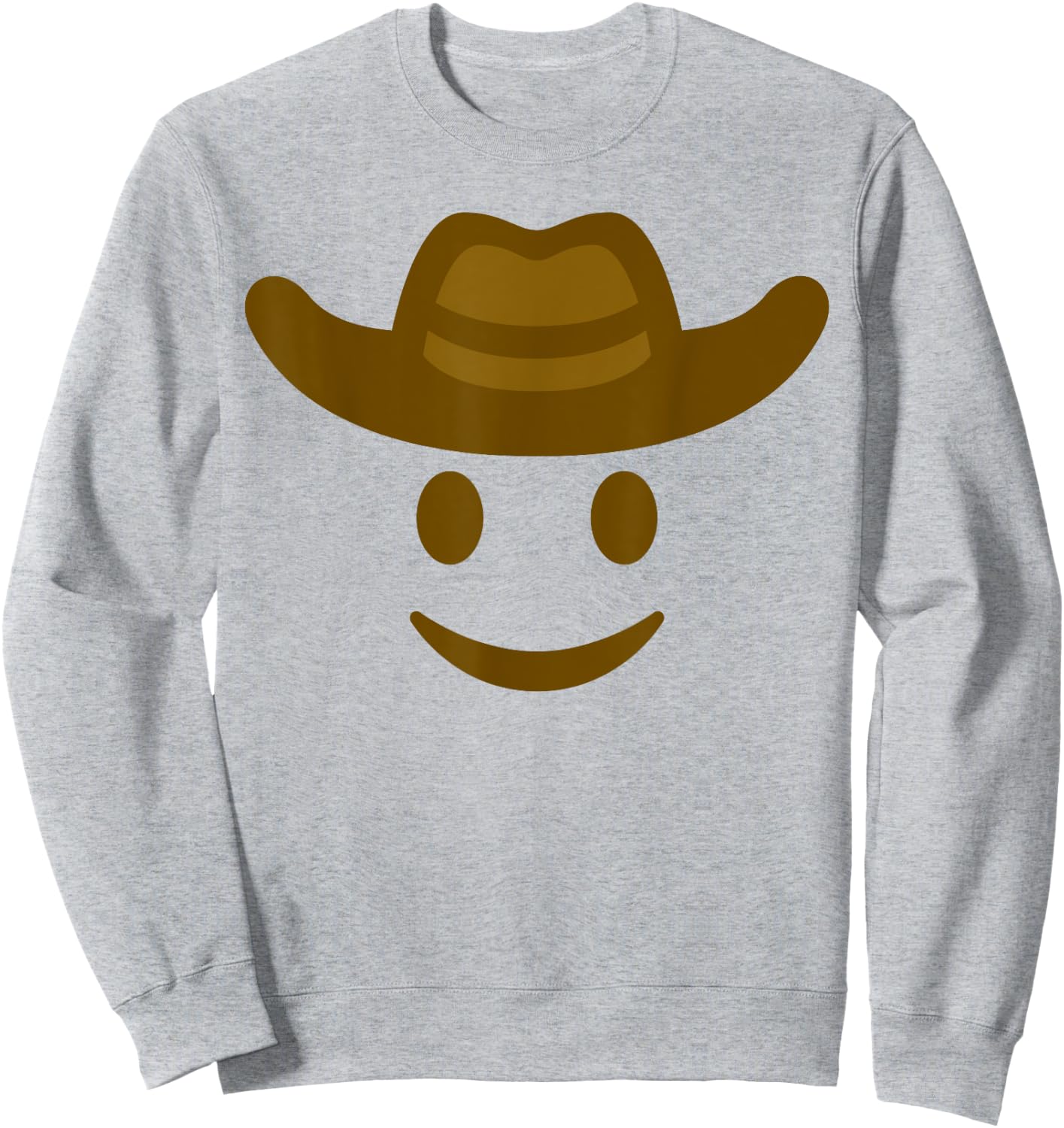 Cowboy Hat Emoticon Face Yeehaw Gift Cowboy Lovers Sweatshirt - Sweatshirt | Ash