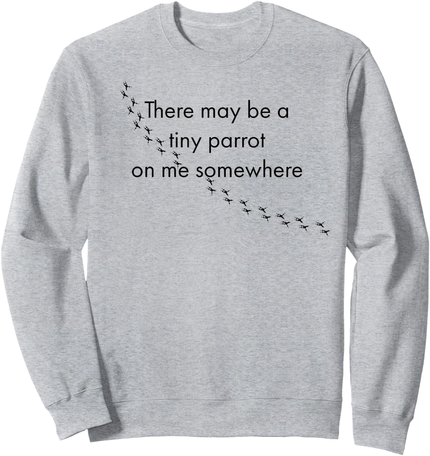 There May Be A Tiny Parrot On Me Somewhere - Bird Lovers Sweatshirt - Sweatshirt | Ash