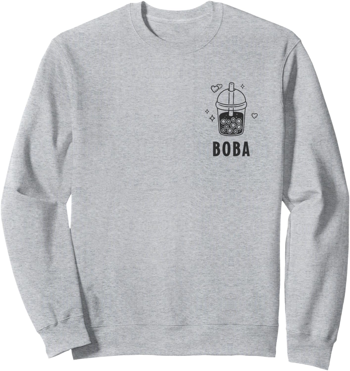 Boba Tea Junkie, Bubble Tea Lover Sweatshirt - Sweatshirt | Ash