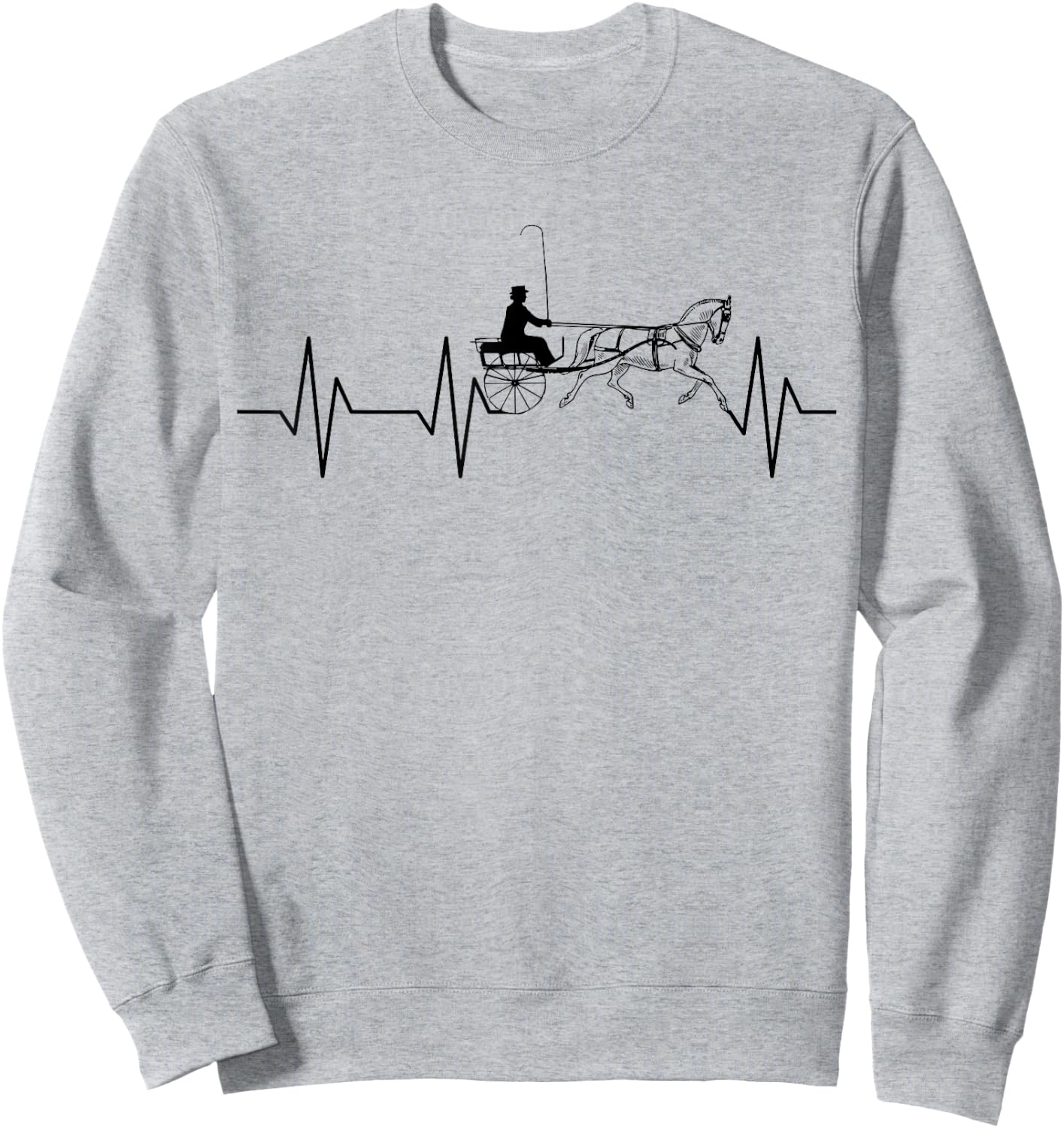Fine Harness Horse Pleasure Driving Lifestyle Sweatshirt - Sweatshirt | Ash