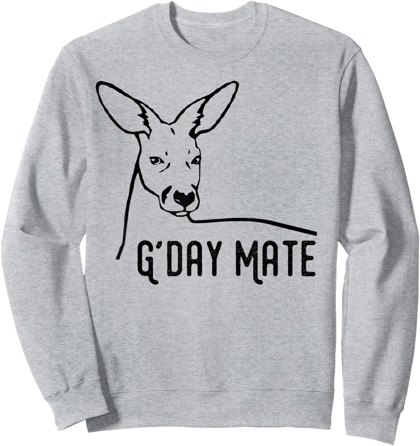 Australia G'Day Mate Shirt Funny Kangaroo Australian Symbol Sweatshirt - Sweatshirt | Ash