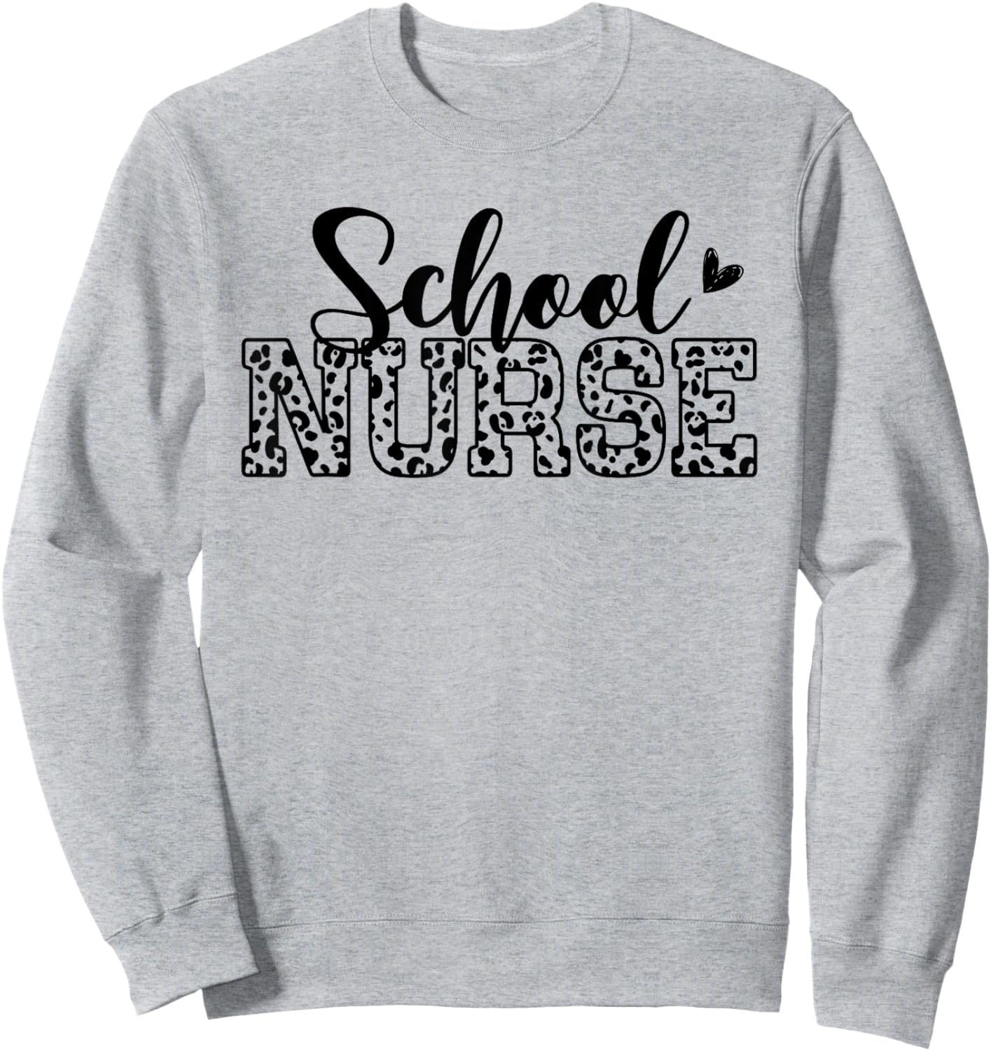 School Nurse Leopard Print Nursing Nurse Day Week Sweatshirt - Sweatshirt | Ash