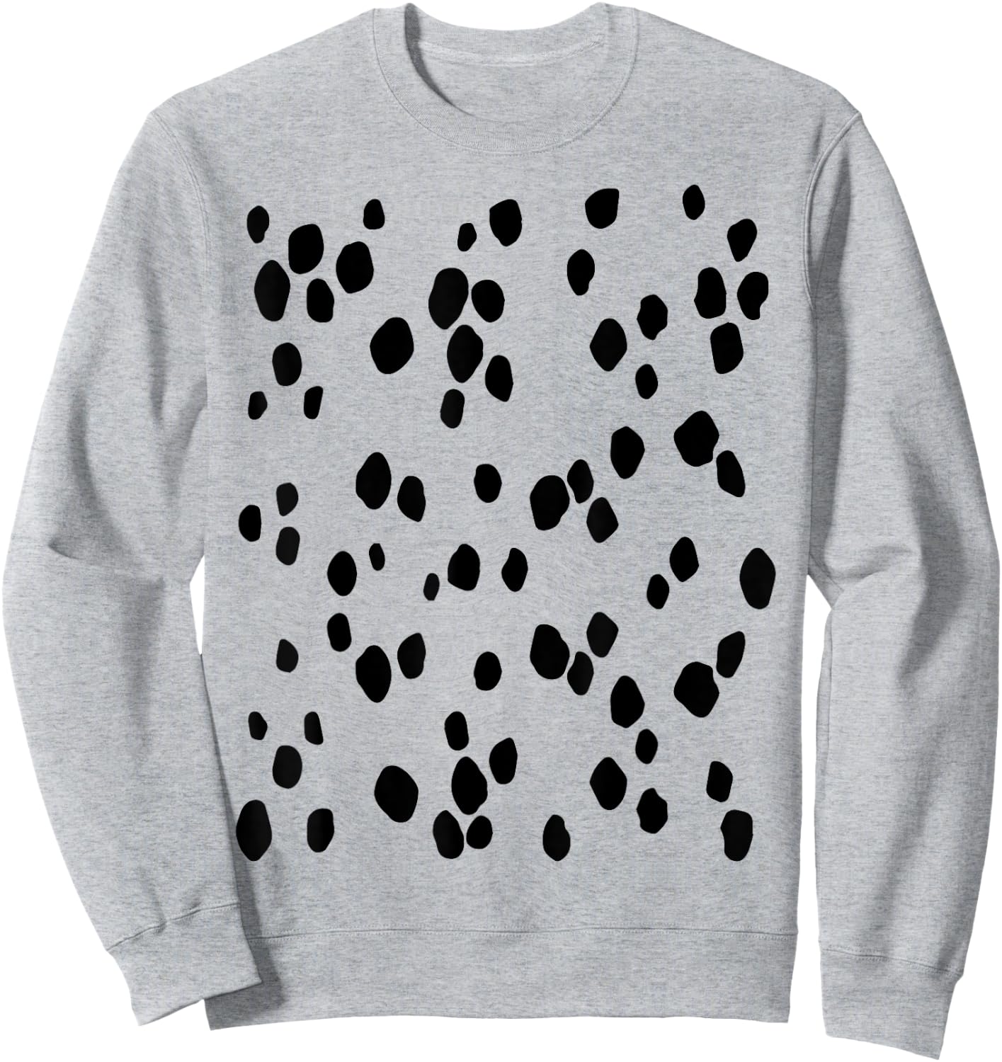 Dalmatian dog spots pattern for lazy halloween costume Men Women Kids Sweatshirt - Sweatshirt | Ash
