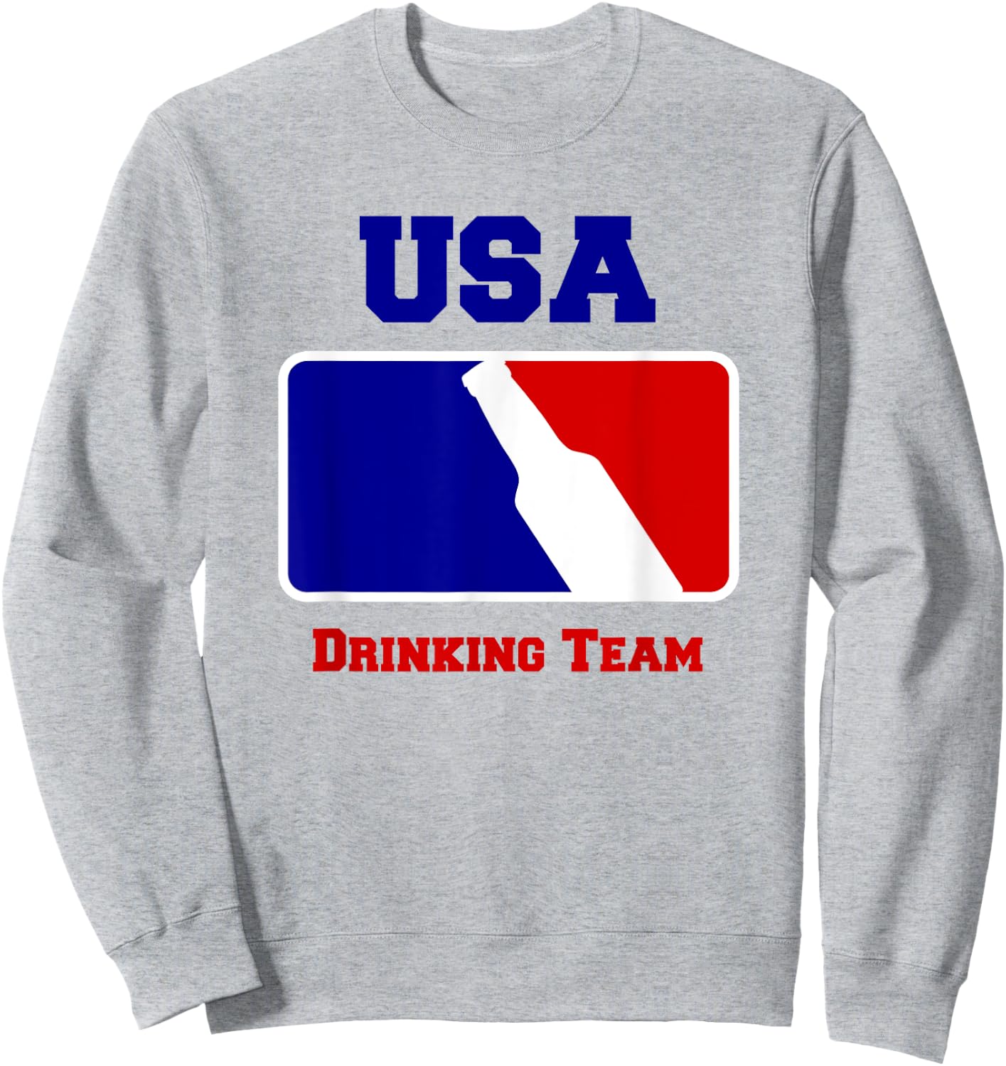USA Drinking Team Funny Beer Sweatshirt - Sweatshirt | Ash