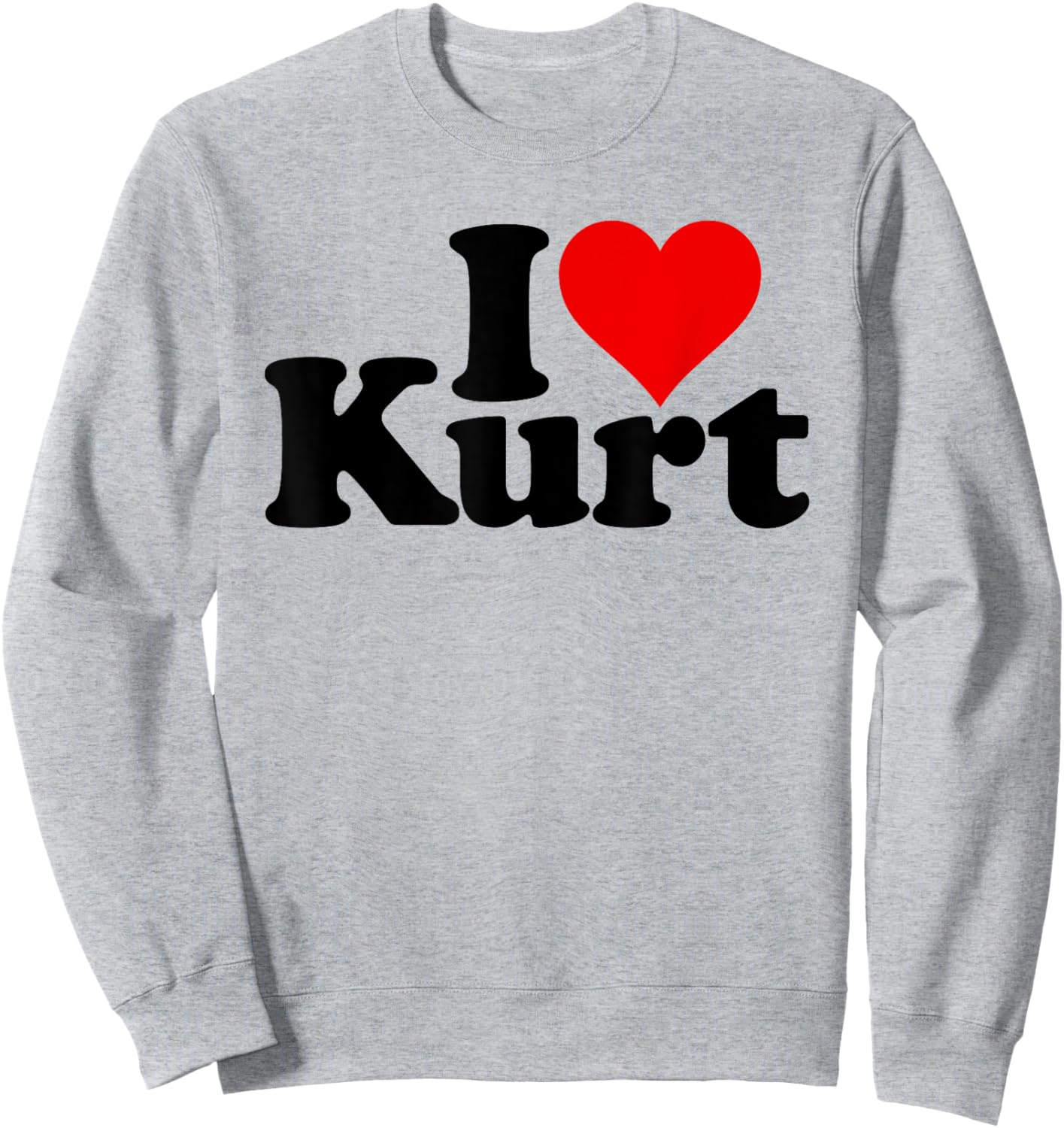 I Love Heart Kurt Sweatshirt - Sweatshirt | Ash