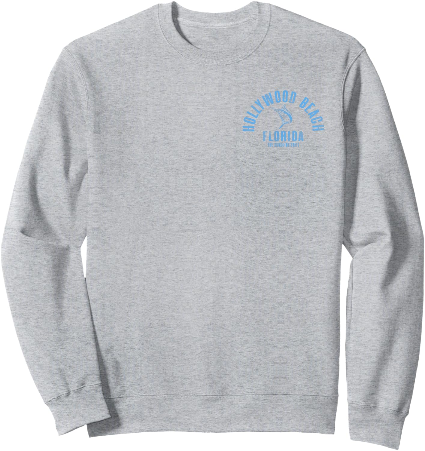 Hollywood Beach Florida FL Retro Vintage Beach Front & Back Women Sweatshirt - Sweatshirt | Ash